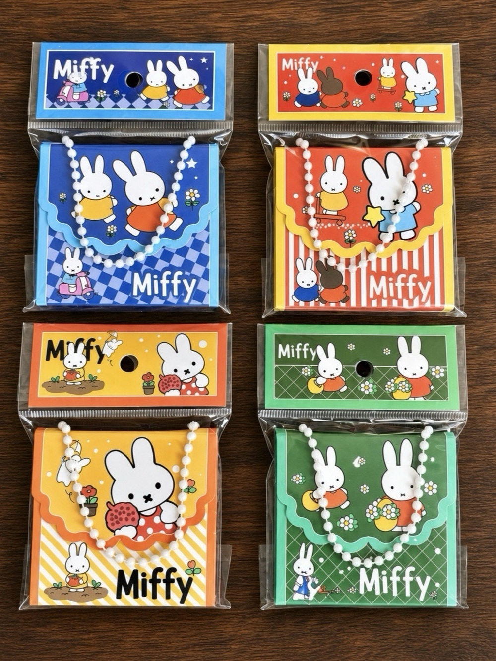 Miffy Memo Pads with Beaded Handles - Set of 4